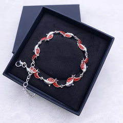 Charm Summer Dolphin Turtle Bracelet Blue Opal Silver Color Hand Chain Beach Jewelry Bracelet Femme Bijoux